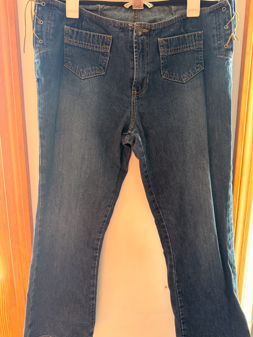 Abercrombie and Fitch Low Rise Side Tie Crop Jeans Size 12